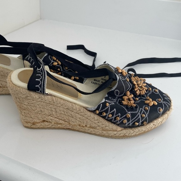 NYC Couture - Wrap Floral Beaded & Embroidered Espadrilles - Picture 13 of 15